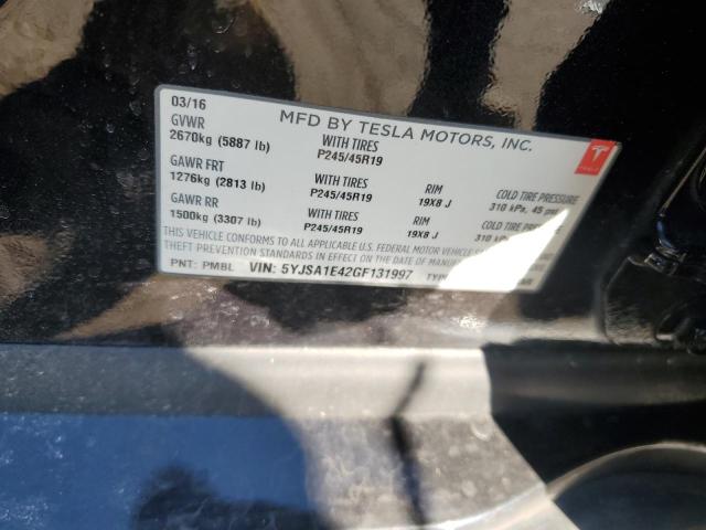 5YJSA1E42GF131997 - 2016 TESLA MODEL S ნაცრისფერი ფოტო 13