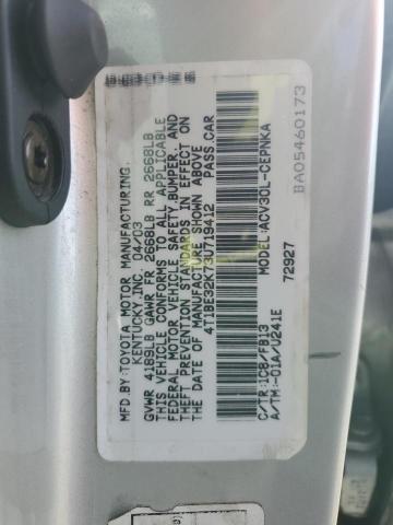 4T1BE32K73U719412 - 2003 TOYOTA CAMRY LE SILVER photo 12