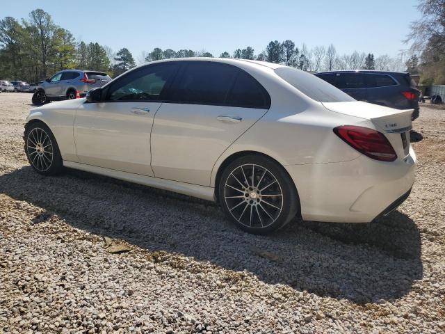 55SWF4JB2GU158737 - 2016 MERCEDES-BENZ C 300 WHITE photo 2