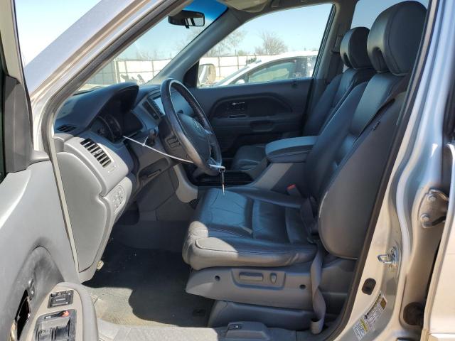 5FNYF28798B009369 - 2008 HONDA PILOT EXL SILVER photo 7