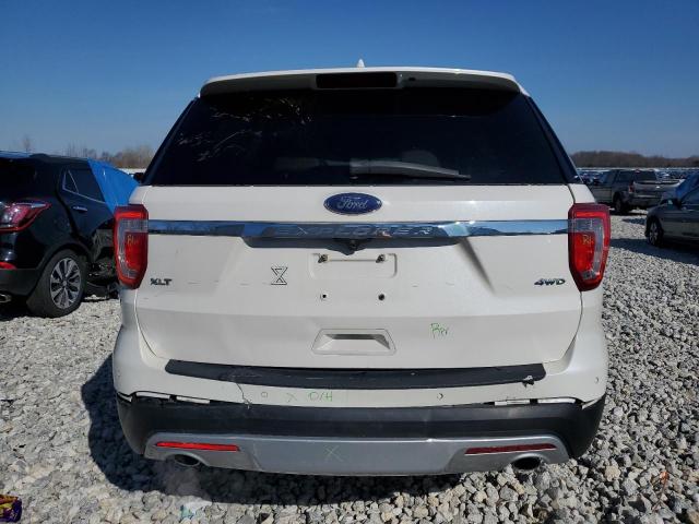 1FM5K8D85HGB73588 - 2017 FORD EXPLORER XLT WHITE photo 6