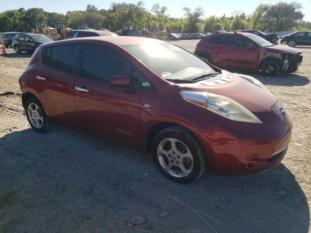 JN1AZ0CP3BT007077 - 2011 NISSAN LEAF SV RED photo 4