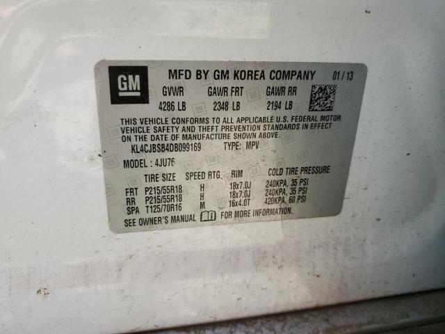 KL4CJBSB4DB099169 - 2013 BUICK ENCORE CONVENIENCE 白色 照片 13