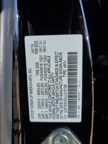 5J8TB3H53JL015196 - 2018 ACURA RDX TECHNOLOGY BLACK photo 13