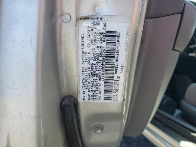 4T1BF22K8YU096767 - 2000 TOYOTA CAMRY LE SILVER photo 12