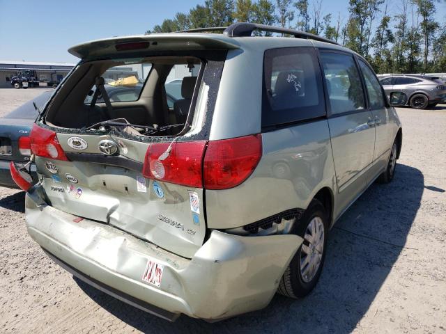 5TDZA23C56S404178 - 2006 TOYOTA SIENNA CE GREEN photo 4