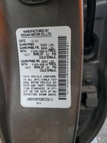 JN8DR09Y52W723413 - 2002 NISSAN PATHFINDER LE 棕色 照片 13