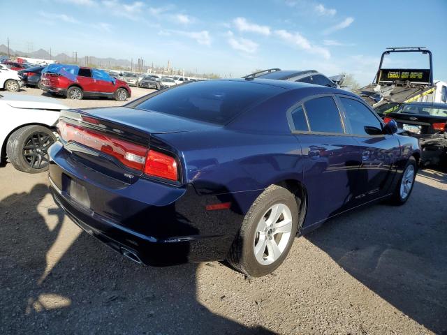 2C3CDXHG1EH334105 - 2014 DODGE CHARGER SXT BLUE photo 3