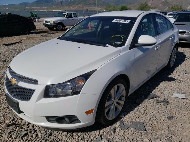 1G1PG5SB7E7422652 - 2014 CHEVROLET CRUZE LTZ WHITE photo 2