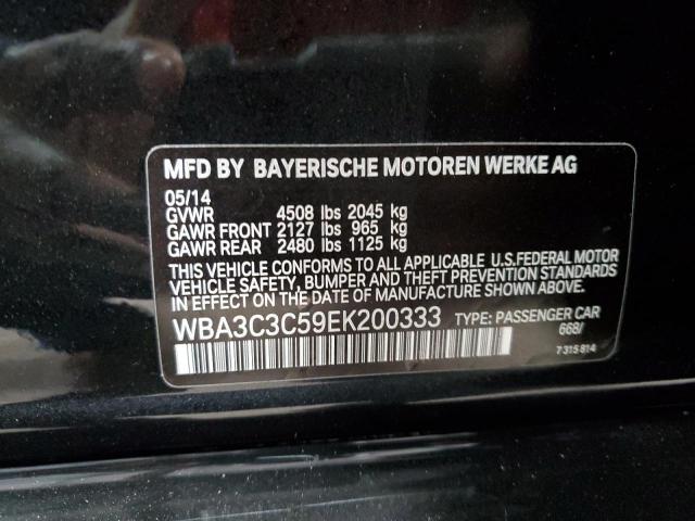 WBA3C3C59EK200333 - 2014 BMW 320 I XDRIVE BLACK photo 12