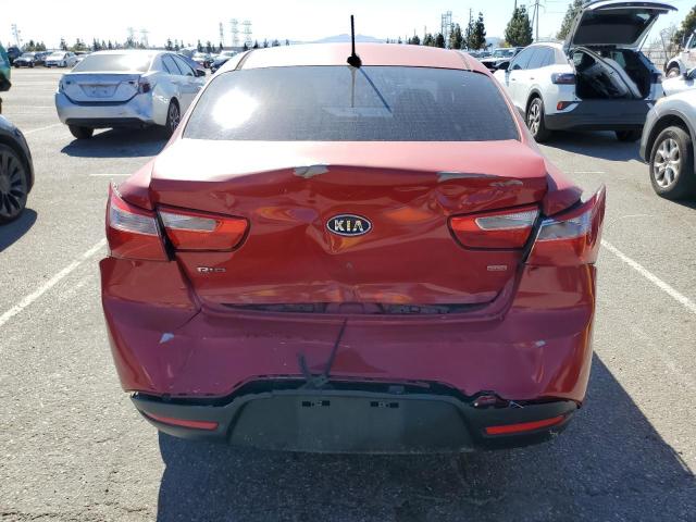 KNADM4A31D6205932 - 2013 KIA RIO LX RED photo 6