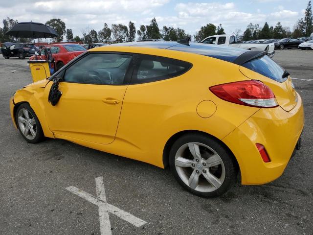 KMHTC6AD9EU215428 - 2014 HYUNDAI VELOSTER YELLOW photo 2