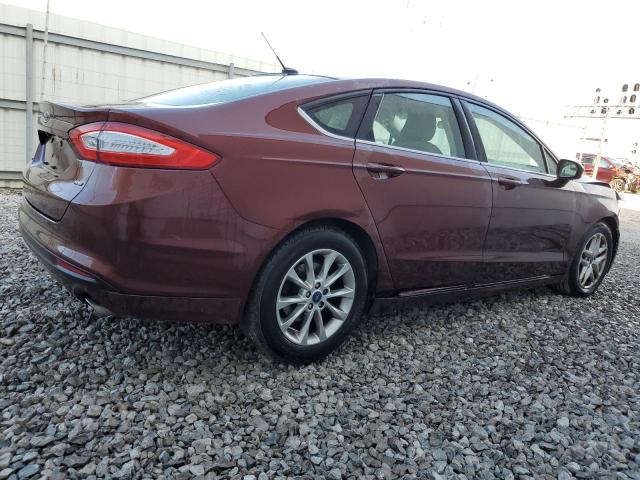 3FA6P0H7XGR221550 - 2016 FORD FUSION SE MAROON photo 3