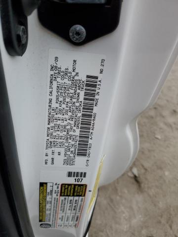 5TETU4GN4AZ674275 - 2010 TOYOTA TACOMA PRERUNNER ACCESS CAB WHITE photo 12