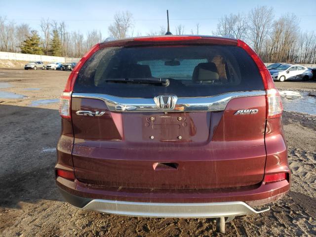 2HKRM4H73FH635536 - 2015 HONDA CR-V EXL BURGUNDY photo 6