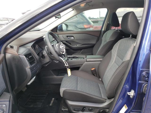 JN8AT3BA4MW010587 - 2021 NISSAN ROGUE SV BLUE photo 7