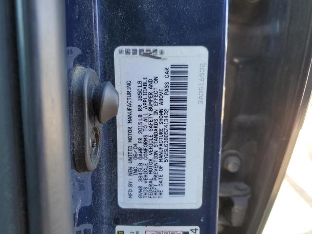 5Y2SL63805Z413432 - 2005 PONTIAC VIBE BLUE photo 13