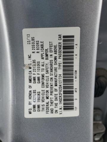 1HGCR2F82DA127734 - 2013 HONDA ACCORD EXL SILVER photo 12