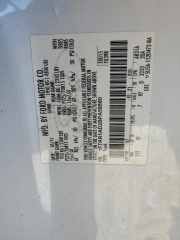 1FTKR1AD2BPA58580 - 2011 FORD RANGER WHITE photo 12