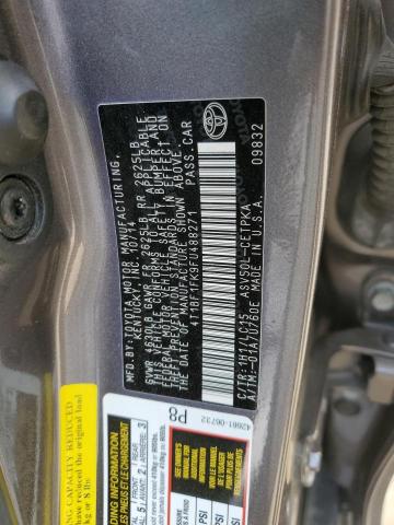 4T1BF1FK9FU488271 - 2015 TOYOTA CAMRY LE GRAY photo 12