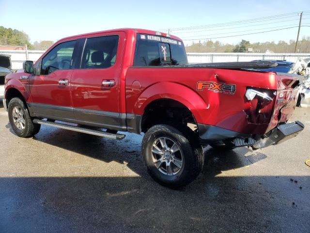 1FTEW1EF8FFC57775 - 2015 FORD F150 SUPERCREW RED photo 2