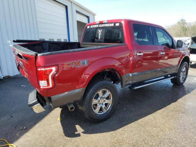 1FTEW1EF8FFC57775 - 2015 FORD F150 SUPERCREW RED photo 3