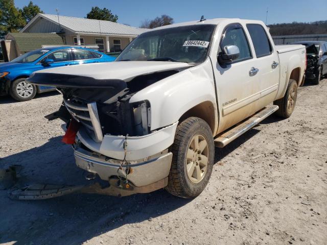 3GTP2VE76DG149445 - 2013 GMC SIERRA K1500 SLE WHITE photo 2