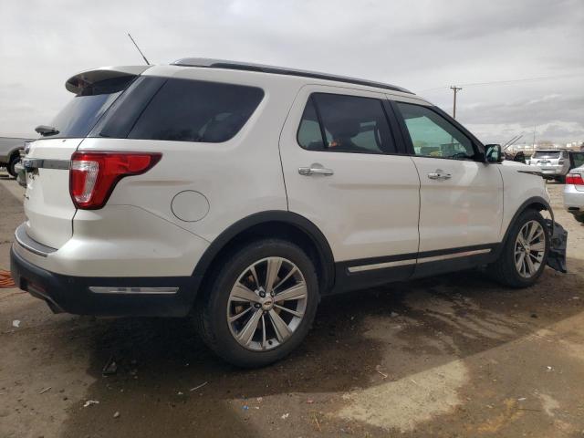 1FM5K7FH0JGB43637 - 2018 FORD EXPLORER LIMITED WHITE photo 3