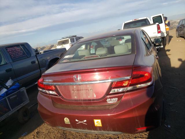 19XFB2F88FE098773 - 2015 HONDA CIVIC EX MAROON photo 6