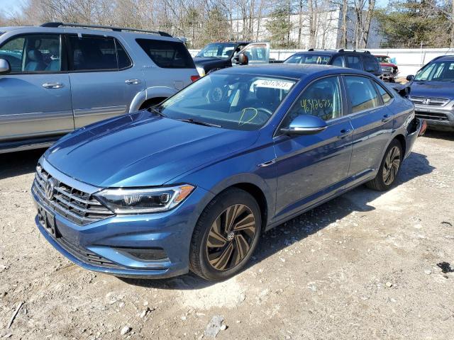 3VWG57BU3KM127346 - 2019 VOLKSWAGEN JETTA SEL PREMIUM BLUE photo 1