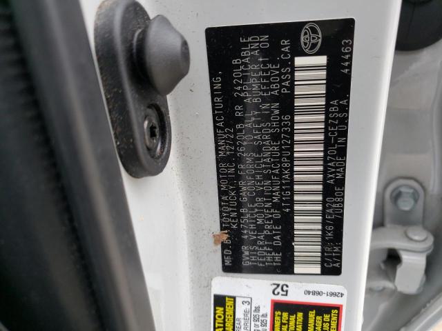 4T1G11AK8PU127336 - 2023 TOYOTA CAMRY SE NIGHT SHADE WHITE photo 13