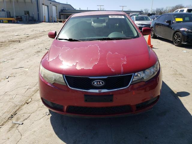 KNAFU4A29D5667354 - 2013 KIA FORTE EX RED photo 5