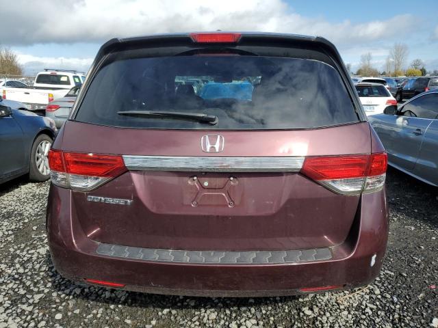 5FNRL5H6XFB017936 - 2015 HONDA ODYSSEY EXL BURGUNDY photo 6