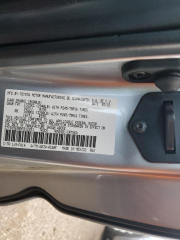 3TYSX5EN8NT012931 - 2022 TOYOTA TACOMA ACCESS CAB ვერცხლისფერი ფოტო 12
