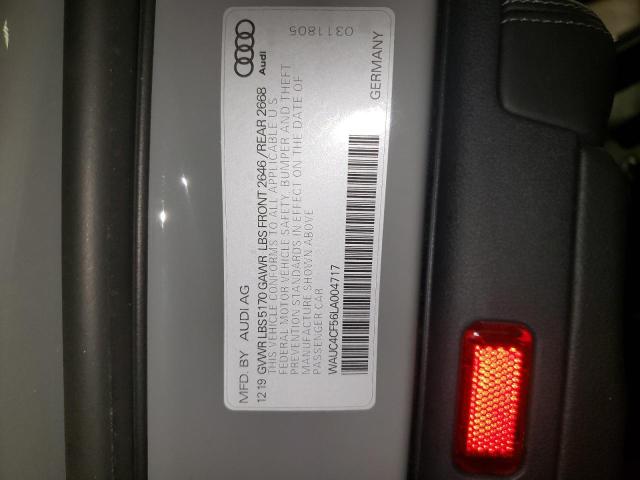 WAUC4CF56LA004717 - 2020 AUDI S5 PREMIUM PLUS GRAY photo 12