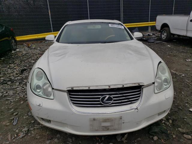 JTHFN48Y920003459 - 2002 LEXUS SC 430 WHITE photo 5