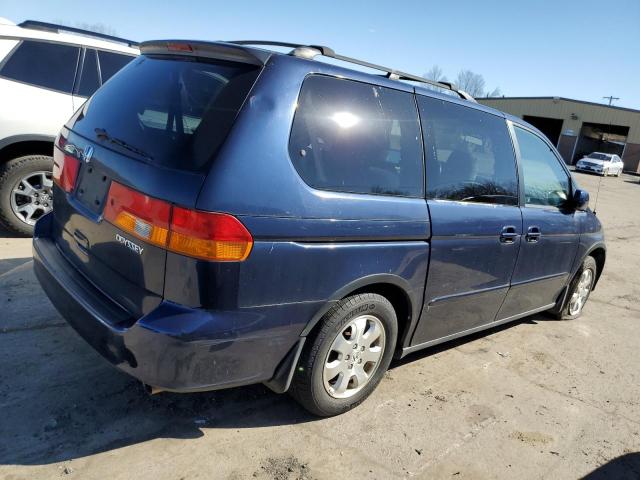 5FNRL18693B050849 - 2003 HONDA ODYSSEY EX BLUE photo 3