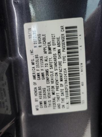 19UUB2F57HA004354 - 2017 ACURA TLX TECH GRAY photo 13