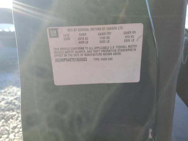 2G2WP542751303923 - 2005 PONTIAC GRAND PRIX 黑色 照片 12