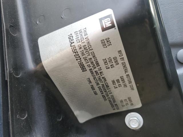 1G8AJ55F07Z198560 - 2007 SATURN ION LEVEL 2 BLUE photo 13