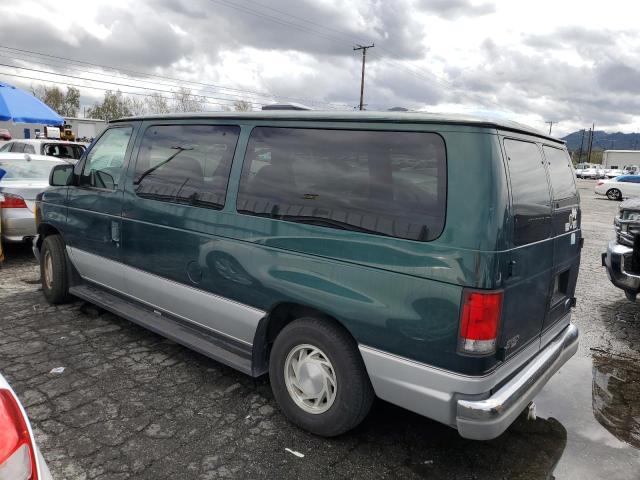 1FMRE11L31HB21093 - 2001 FORD ECONOLINE E150 WAGON GREEN photo 2