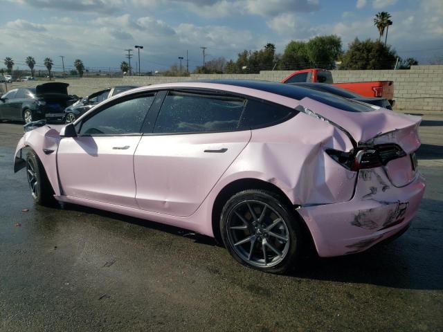 5YJ3E1EA8MF873282 - 2021 TESLA MODEL 3 PINK photo 2