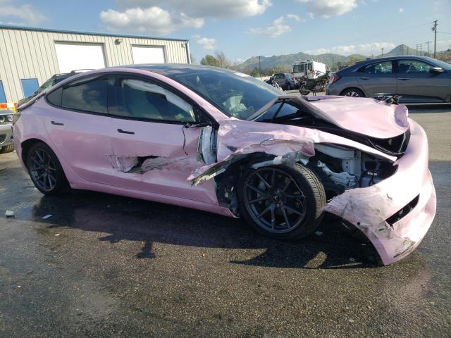 5YJ3E1EA8MF873282 - 2021 TESLA MODEL 3 PINK photo 4