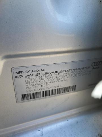 WAUUL68E15A520637 - 2005 AUDI NEW S4 AVANT QUATTRO SILVER photo 13