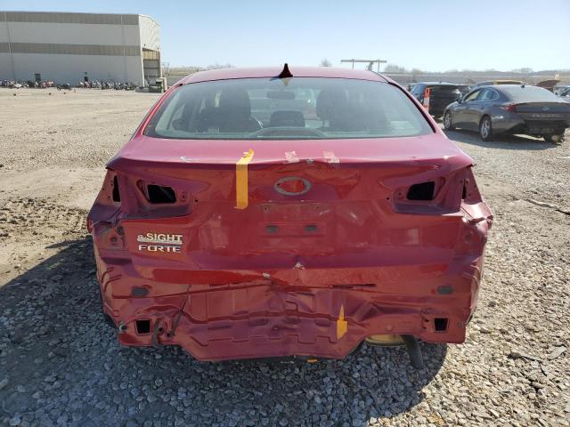 KNAFK4A65G5568009 - 2016 KIA FORTE LX RED photo 6