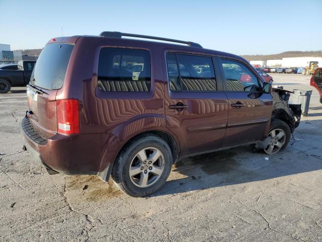 5FNYF38529B013074 - 2009 HONDA PILOT EXL BURGUNDY photo 3