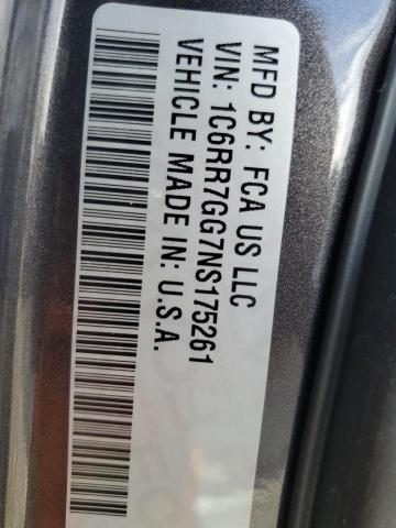 1C6RR7GG7NS175261 - 2022 RAM 1500 CLASS SLT გრაფიტი ფოტო 13