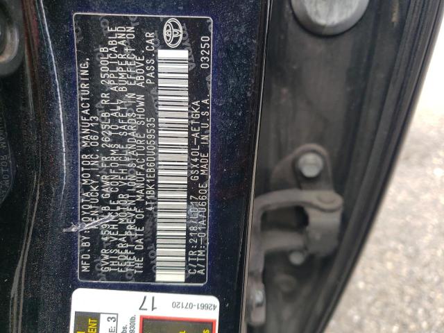 4T1BK1EB6DU059535 - 2013 TOYOTA AVALON BASE 黑色 照片 13