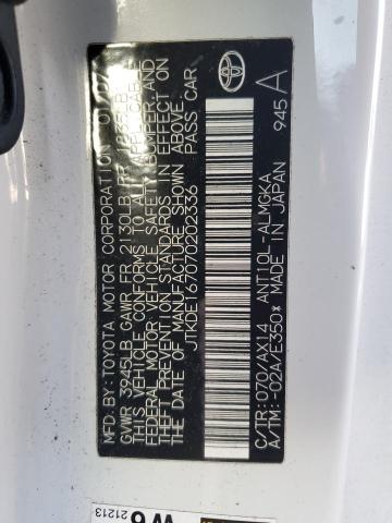 JTKDE167070202336 - 2007 TOYOTA SCION TC 白色 照片 12