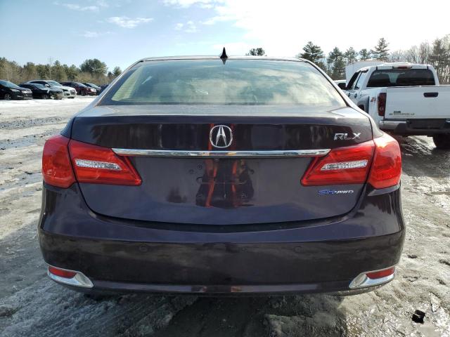 JH4KC2F98HC000094 - 2017 ACURA RLX SPORT HYBRID ADVANCE BURGUNDY photo 6